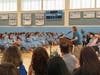 Yearbook Advisor, Sarah Brown addressing the students