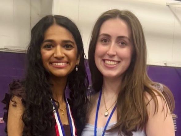 Cecilia Puthiaparambil and Hannah Crocker at Girls State