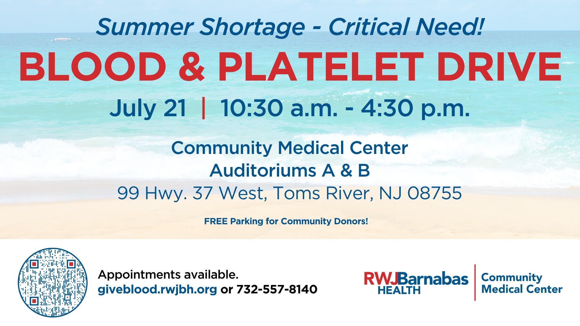 Blood & Platelet Drive - Community Medical Center