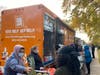 NuMark Staff volunteering at a NILFB Mobile Food Truck, Mercy Housing, Batavia IL