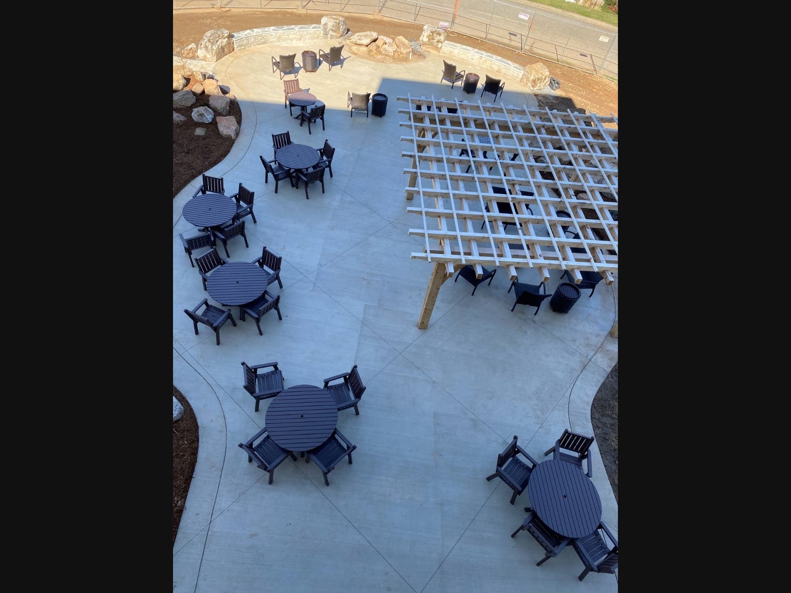 Grace Ridge residents can now admire the gorgeous mountain views in the new outdoor patio space. 