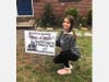 RA Senior with her Yard Sign