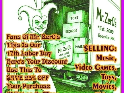 Mr. Zer0's Aug-Sept 2026 Discount Coupon. 
