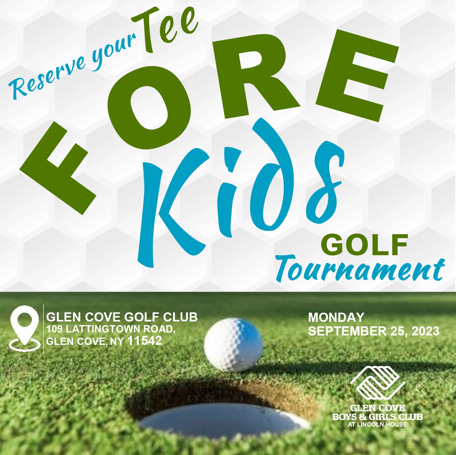 Sep 25 Glen Cove Boys & Girls Club FORE Kids Golf Tournament Glen