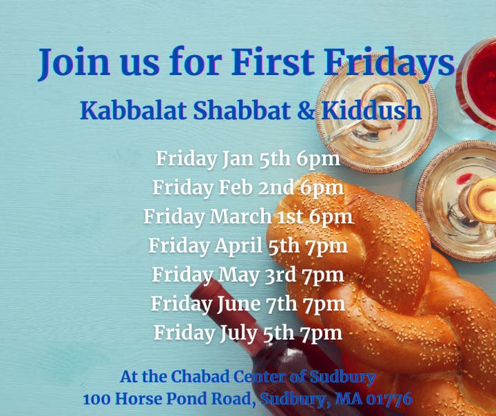 Apr 5 | First Friday Shabbat Services | Sudbury, MA Patch