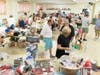 Visitors shopping at the Baba's Treasures flea market.