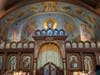 Iconostasis (icon screen) in front of the altar at Holy Trinity Church.