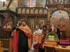 The Dance of Isaiah (procession around the Gospel) following a baptism during the Nativity Fast (Advent).