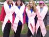 Paula Natale (2nd from left) with friends at the Support-A-Walk