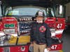 Porter Place resident and retired firefighter Allen Williams visits fire house for National Firefighter's Day