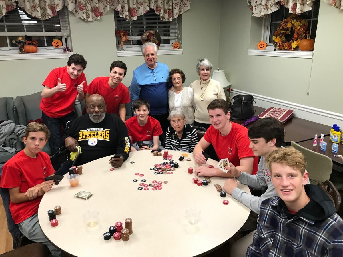SLOBs Play Poker with Schoolhouse Apartments Residents New Canaan, CT