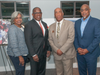 (l-r) Donata Russell Ross, H. Jerome Russell, Jr., Stockbridge Mayor Anthony Ford, and Michael B. Russell