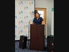 Vilma Martinez-Dominguez, CEO and President of the Greater Lawrence Community Action Council, Inc., which operates the MassHire Merrimack Valley Career Center, speaks at the June 10th open house.
