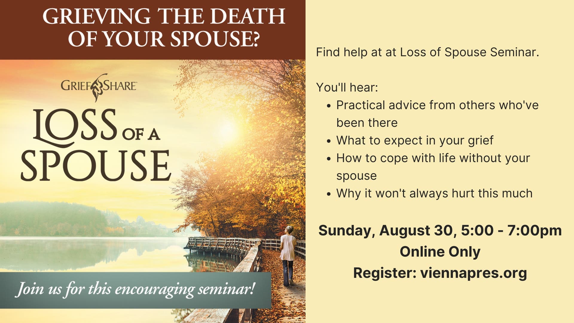 Loss of a Spouse Seminar