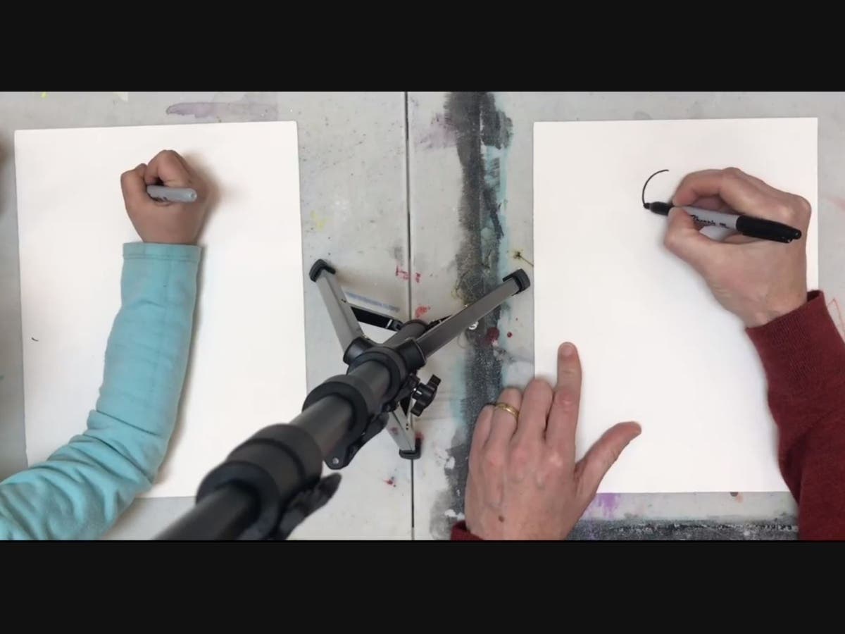 Screen grab from CCMA Creates: Kids "Learn to draw Frida Kahlo with CCMA Curator Justin Witte"