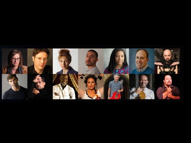 Sequentially from UL:  Lauren Warnecke, Brian Siebert, Hedy Weiss, Steven Vargas, Kellee Edusei, Matthew Bruce, Nino de los Reyes, Ron de Jesus, Antonio Najarro, Otis Sallid, La Lupi, Curro de Maria, Paco Escobar, Jose Moreno.