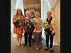 Member milestones: Leann Hedke - 5 years, Linda Crisi - membership chairperson, Pat Bryan - 15 years, and Bobbie Navarre - 10 years