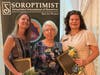 New members: Star Green (with membership chairperson Linda Crisi, center) and Holly McKinney