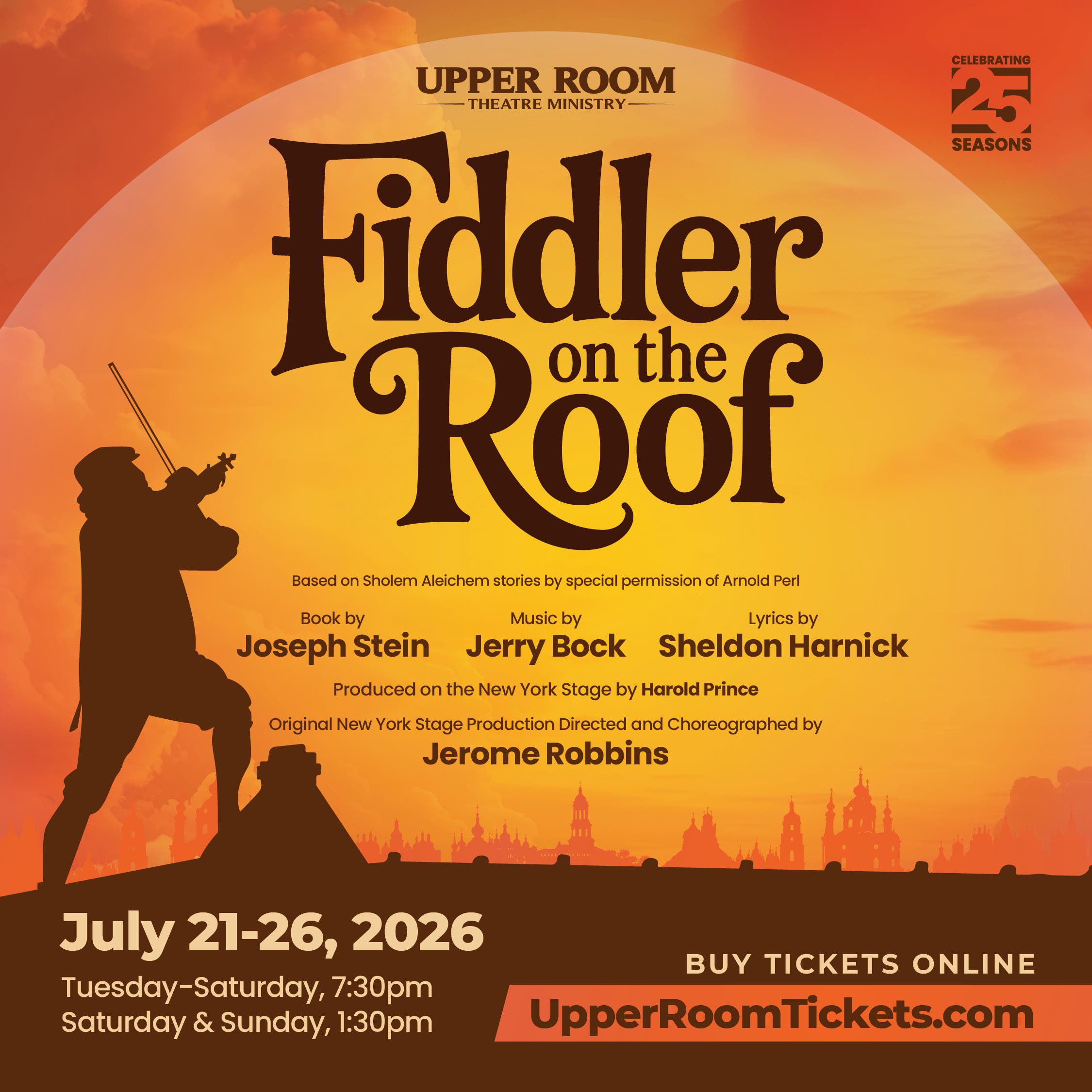 Upper Room Theatre presents Fiddler on the Roof