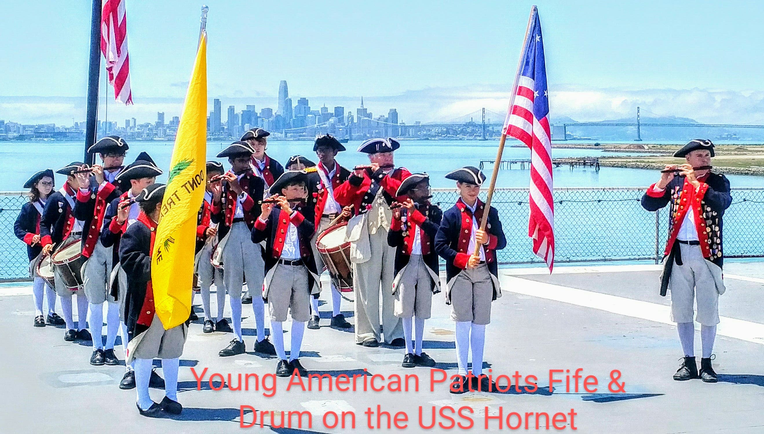 music lessons with 1776-era children's fife and drum band