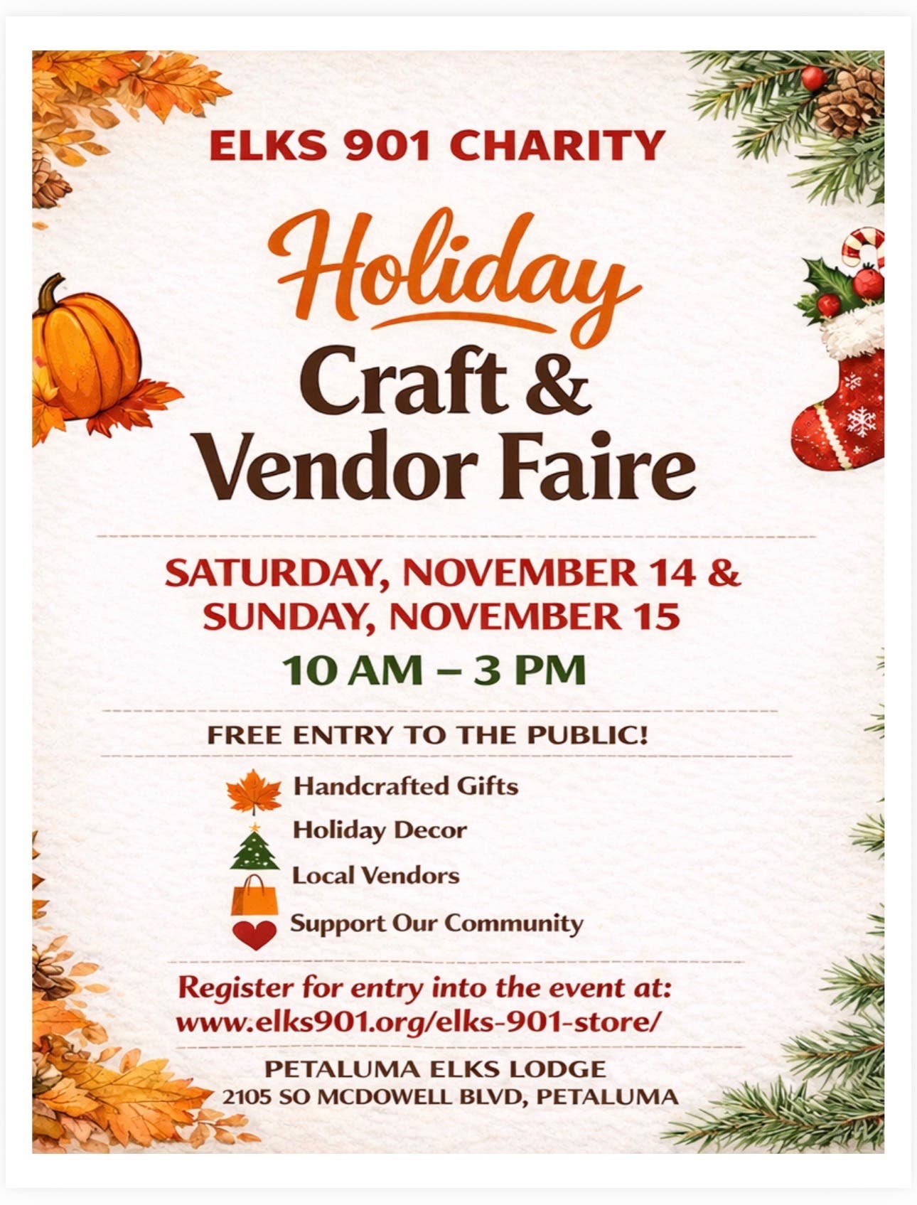Elks 901 Charity Holiday Craft & Vendor Faire