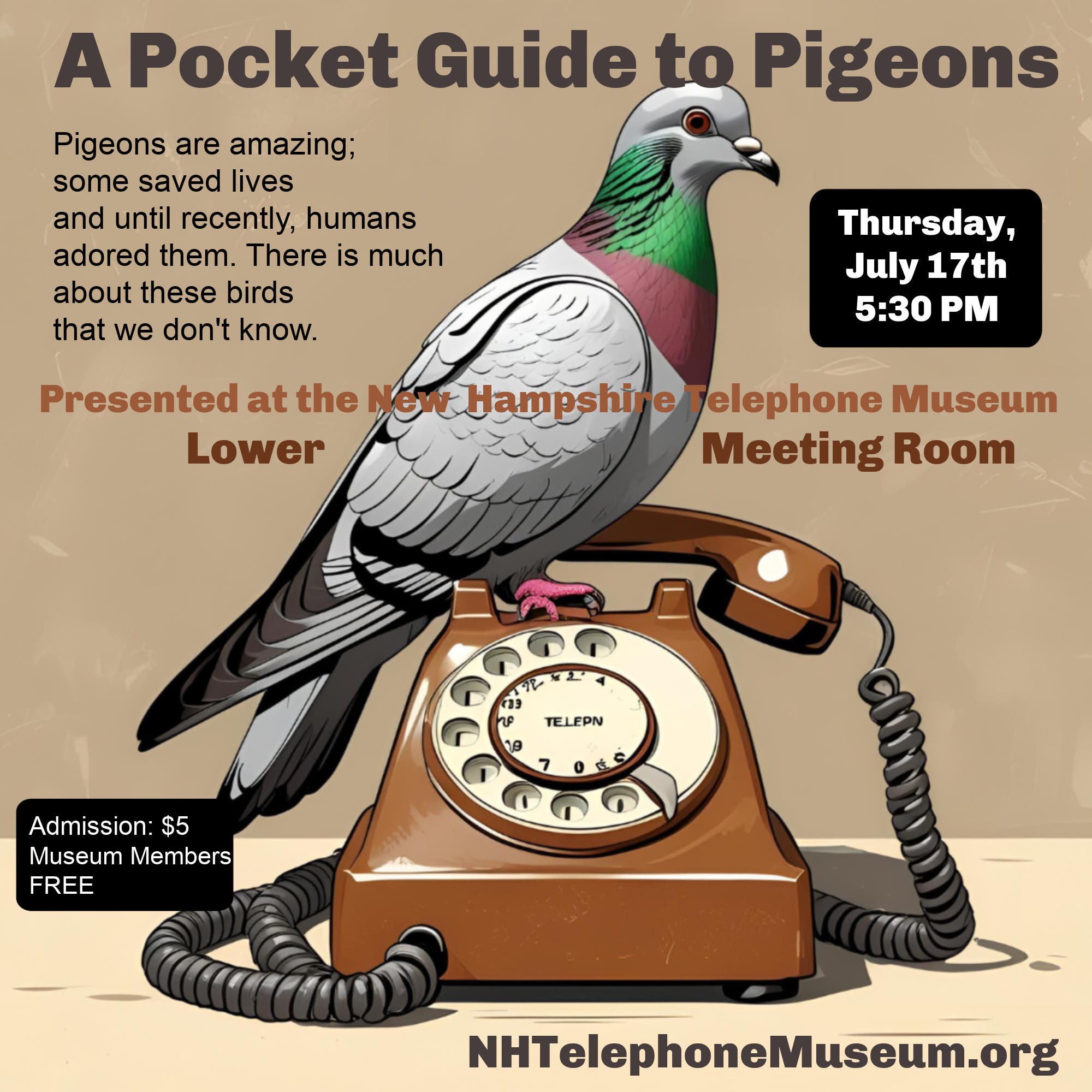 A Pocket Guide to Pigeons with author Rosemary Mosco