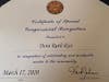 Certificate of Congressional Recognition from Congressman Henry "Hank" Johnson