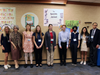 Winners with family members of the late Helen Stein Shack (l to r: Karen Shack Reid, Sherry Cleary, Ammella Een, Amelia Grant, Anna Grant, Matthew Blumenthal, Julia Hou, Niva Taylor, Ed Taylor)