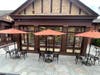 Emma Clark Library's newly constructed outdoor terrace.