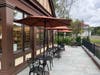 Emma Clark Library's newly constructed outdoor terrace.