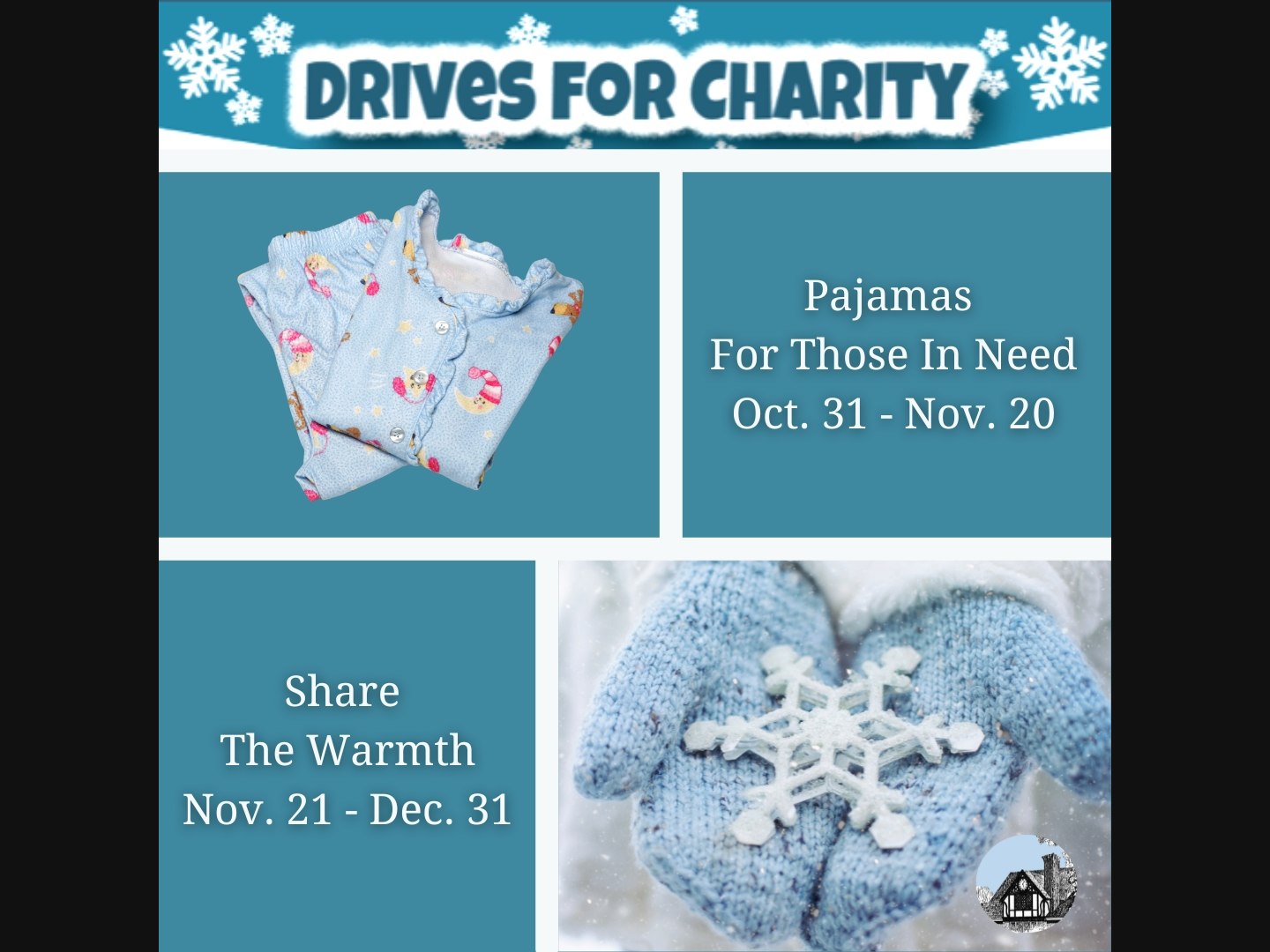 Emma Clark Library is hosting two drives for local charities for the remainder of 2022.