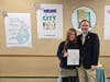 2nd place winner Genevieve Rochlin with Jacob Morley, Head of the English Department at The Stony Brook School