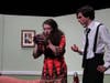 Madame Arcati (Margaret Schumann) and Charles (Nicolas Ferrari) consult the spirt world in the SHS production of Blithe Spirit. 