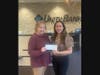 Eileen Birch (left), Union Municipal Clerk, receives a $1,600 donation from Ana Diaz, Unity Bank Area Manager.