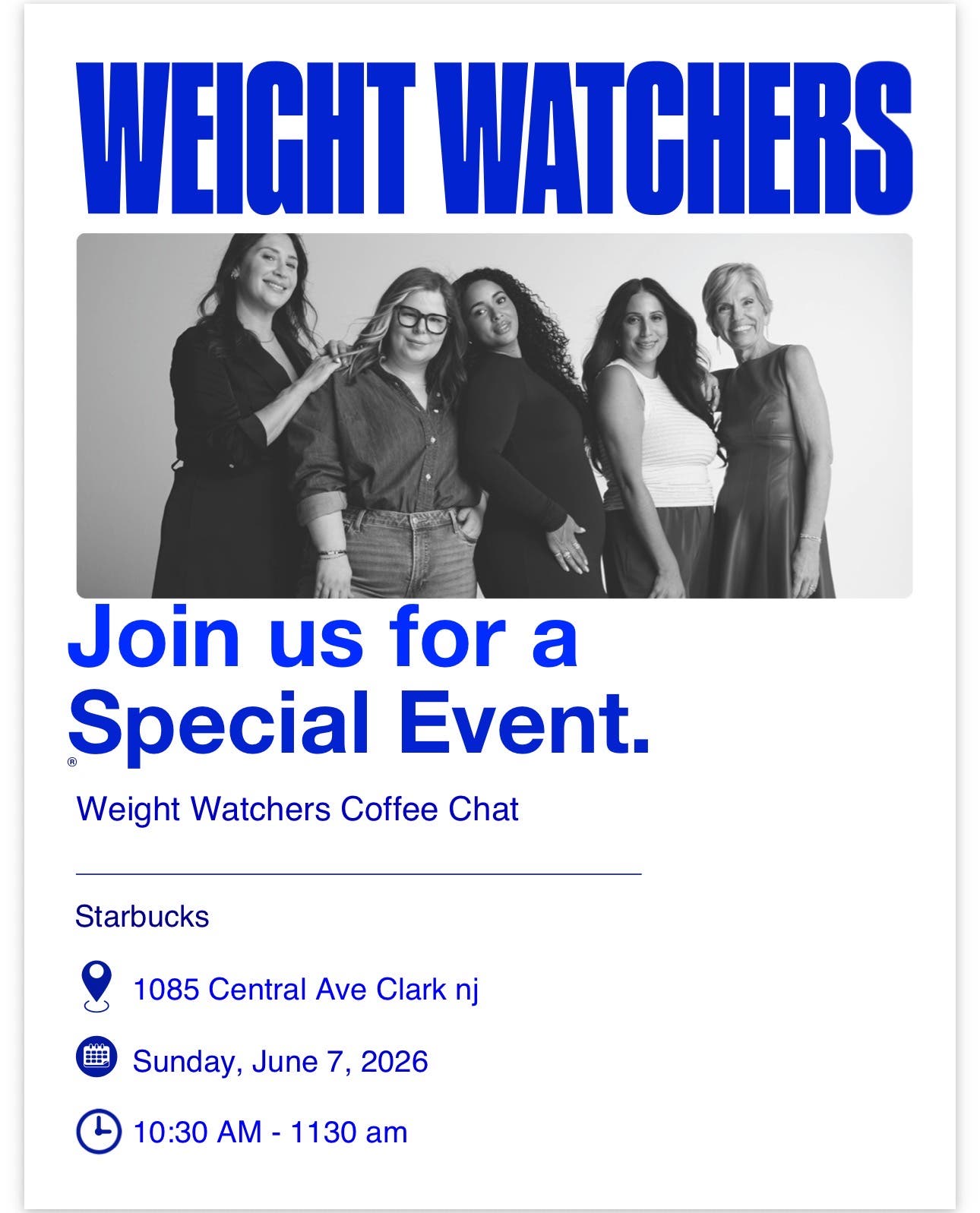 Weight Watchers Coffee Chat