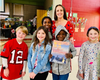 Students meeting author Rebecca Siegel