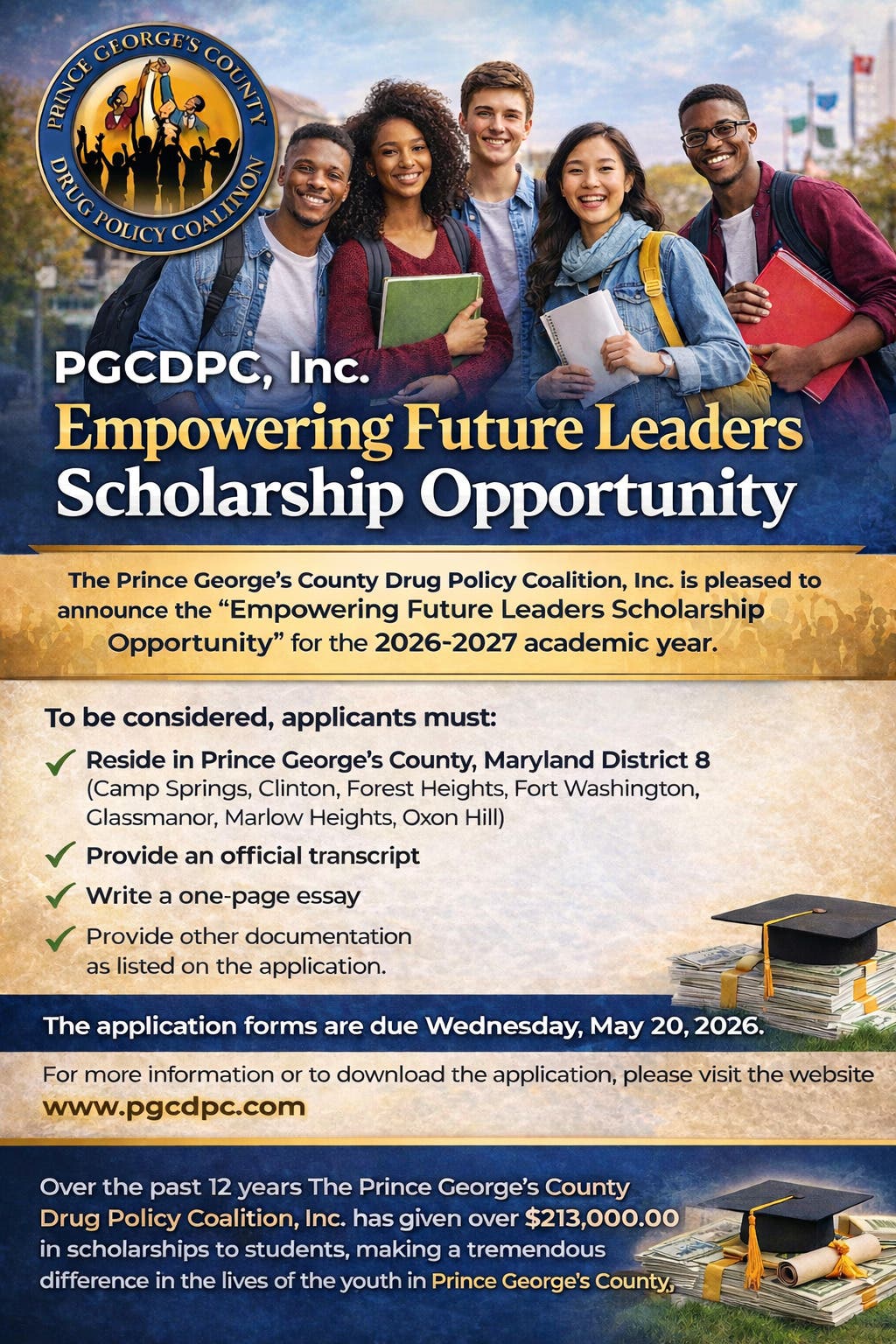 The PGCDPC, Inc. Scholarship Opportunity for 2026-2027 Academic Year 