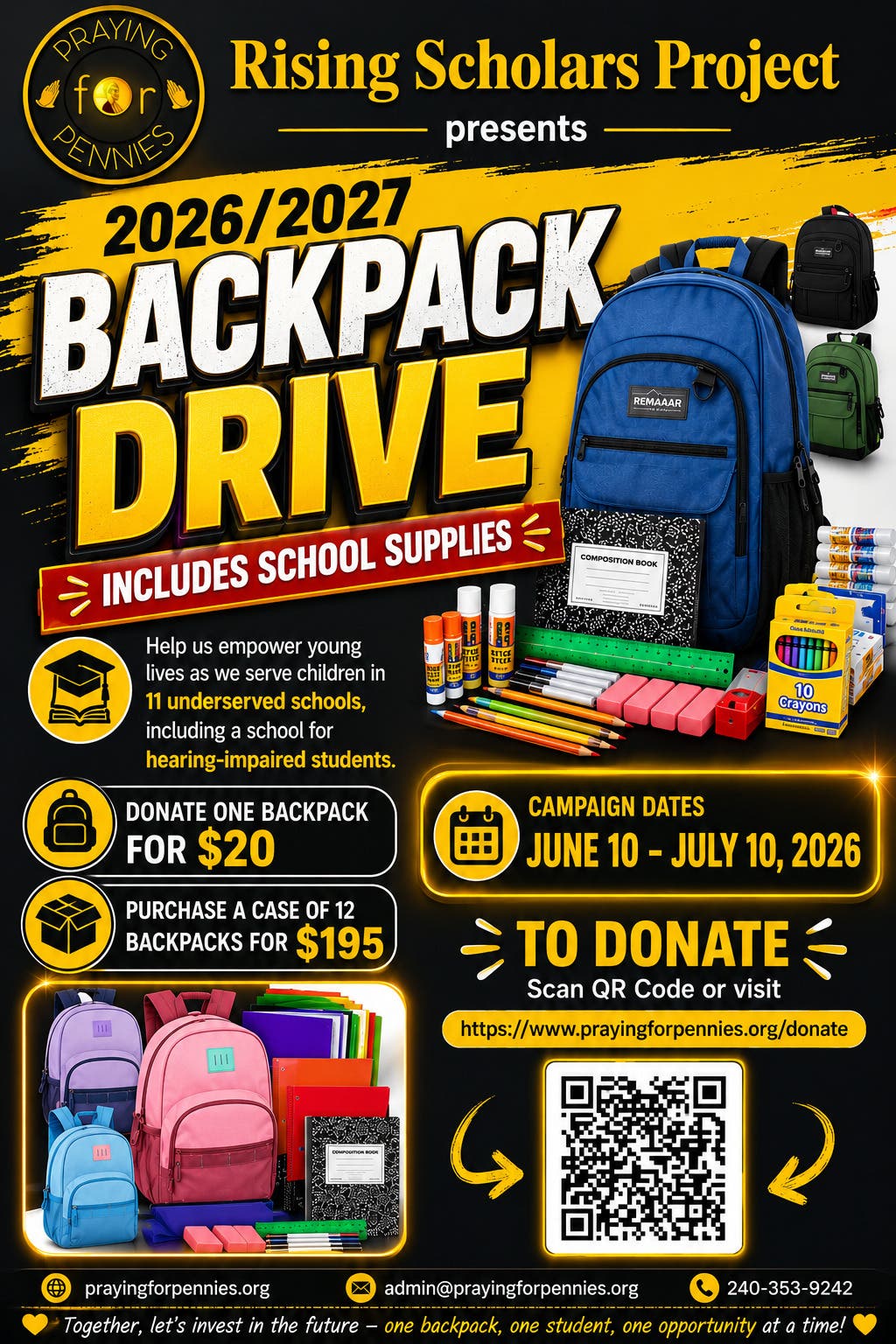🎒✨ Help us equip students for success this school year! ✨🎒