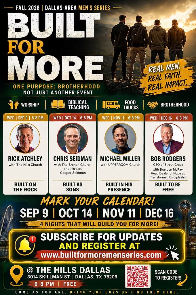 Built for More Dallas-Area Men’s Series featuring Chris Seidman