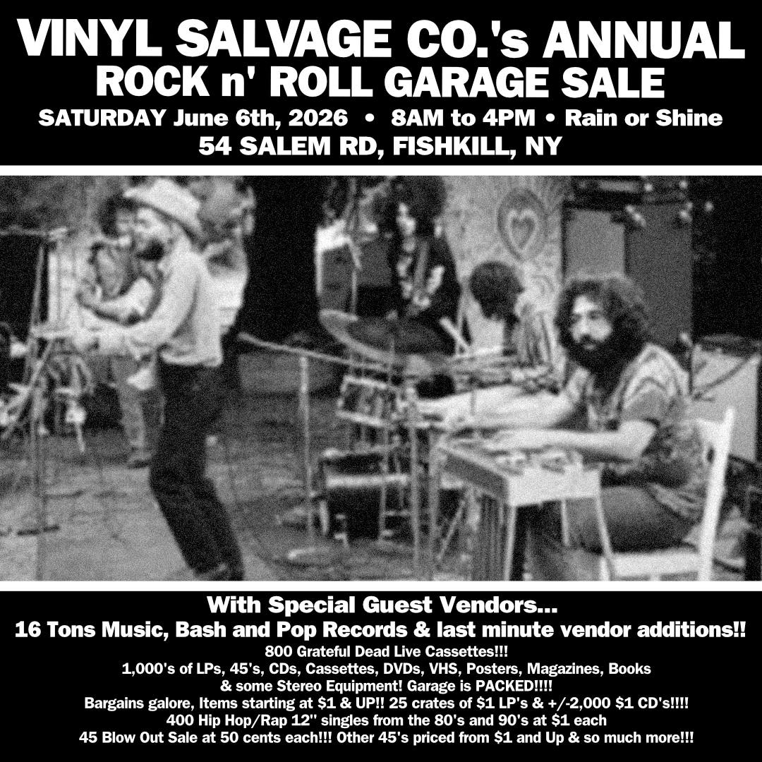 Vinyl Salvage Co.'s Annual Rock n' Roll Garage Sale 