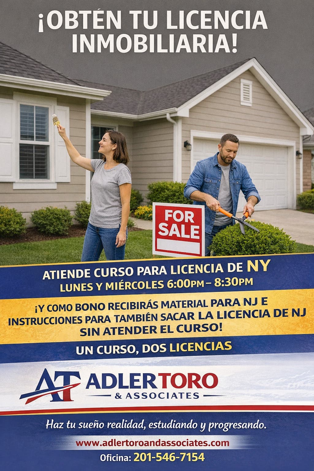 Curso de bienes raices en Espanol para NJ & NY