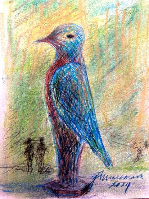 Drawing the Big Bamboo Birds:  Plein Air with artist Joanne Murrman