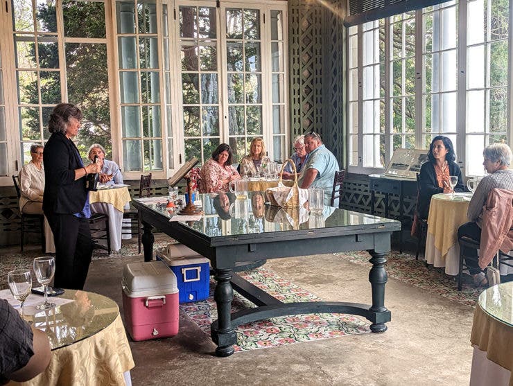Wine Tasting and Talk on the Porch
