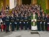 (Ancient and Honorable Artillery Company with members of the Honorable Artillery Company of London, UK outside Chapel of Christ the King in Zagreb)