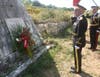 (Captain Commanding Nicholas Schiarizzi (center) and Adjutant Colonel Kenneth P. Wisniewski III (right) render honors. Milna Allied Military Cemetery. Island of Vis.)