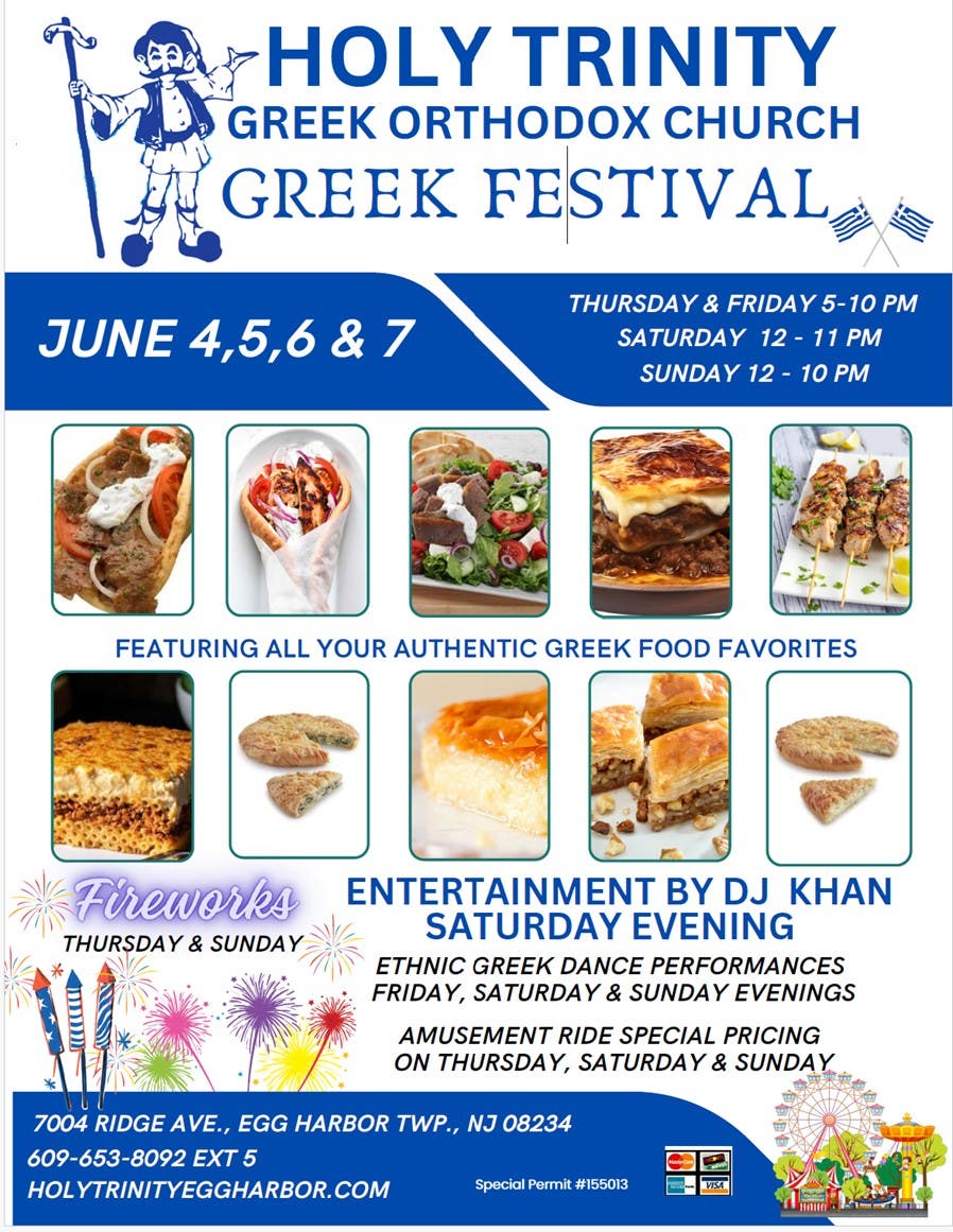 Greek Festival June 4–7 2026.