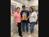  Pantry Executive Director Maureen Miller with Co Volunteer of the Year Roy Robblee and Pantry Manager Deb Jones