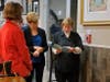 Debbie, Rose and Laurie do their part in the induction ceremony