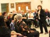The audience enjoys a story