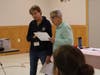 Rose and President Paula present the charitable donation recommendations for the Lodge to vote on.